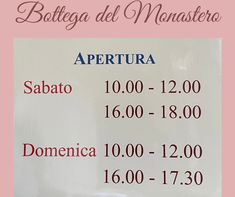 Orari Bottega del Monastero